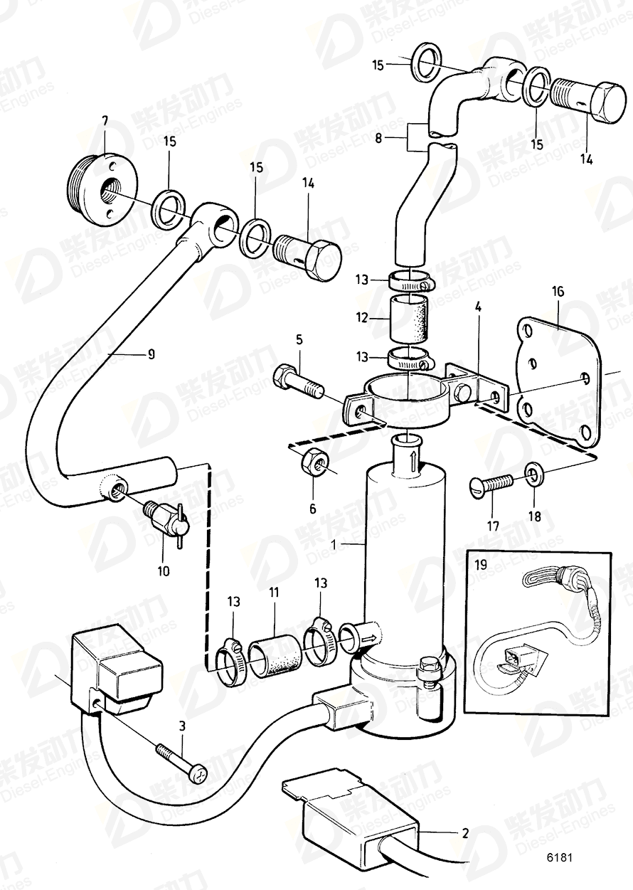 volvo penta Shut-off cock 82744 Drawing volvo penta Shut-off cock 82744 Drawing